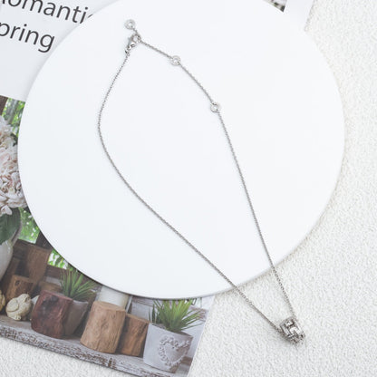 [Dawnora Jewelry]PARENTESI NECKLACE SILVER DIAMOND