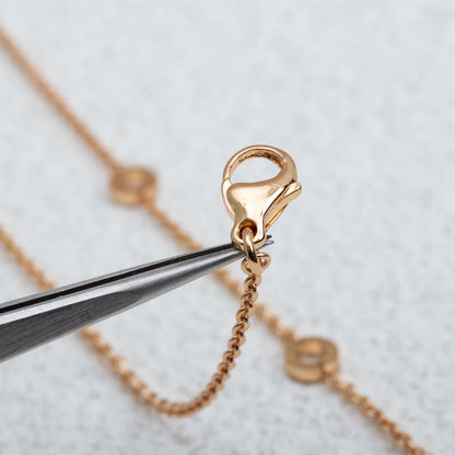 [Dawnora Jewelry]PARENTESI NECKLACE PINK GOLD DIAMOND