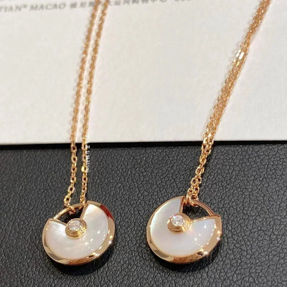 [Dawnora Jewelry]AMULETTE ROSE GOLD MOP NECKLACE