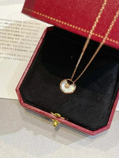 [Dawnora Jewelry]AMULETTE ROSE GOLD MOP NECKLACE