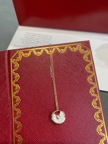 [Dawnora Jewelry]AMULETTE ROSE GOLD MOP NECKLACE