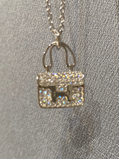 [Dawnora Jewelry]CONSTANCE PEDANT DIAMOND NECKLACE