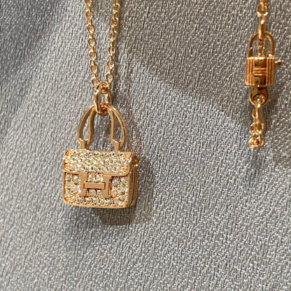 [Dawnora Jewelry]CONSTANCE PEDANT DIAMOND NECKLACE