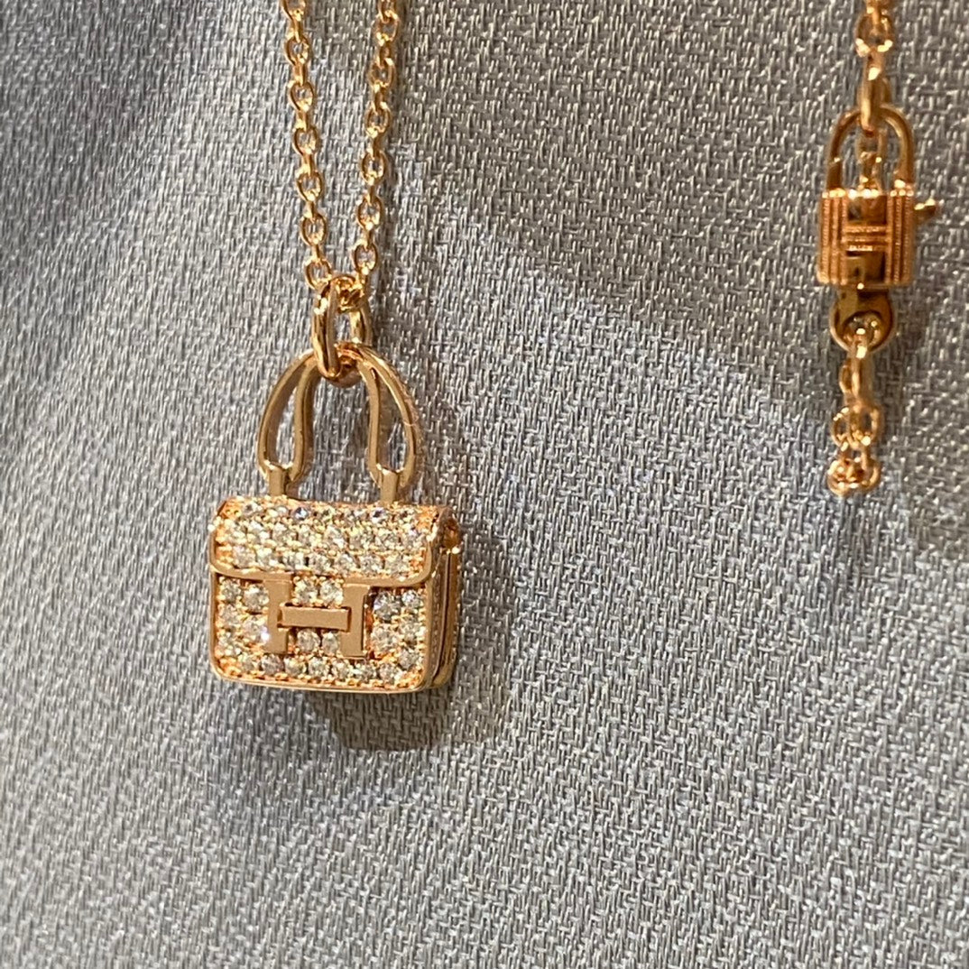 [Dawnora Jewelry]CONSTANCE PEDANT DIAMOND NECKLACE