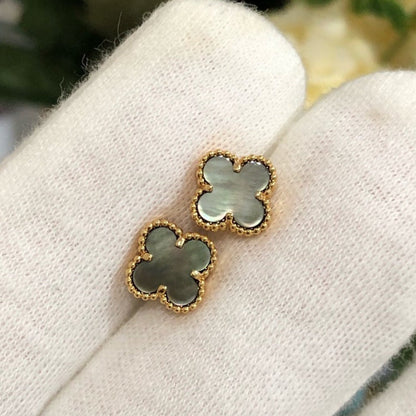[Dawnora Jewelry]CLOVER MINI GOLD EARRINGS