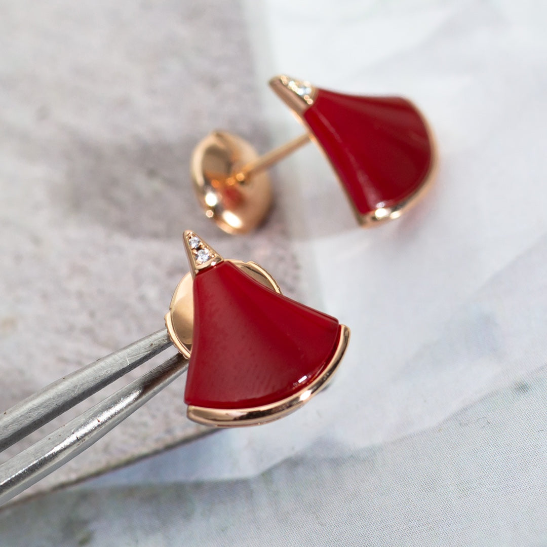 [Dawnora Jewelry]DIVAS DREAM EARRINGS PINK GOLD