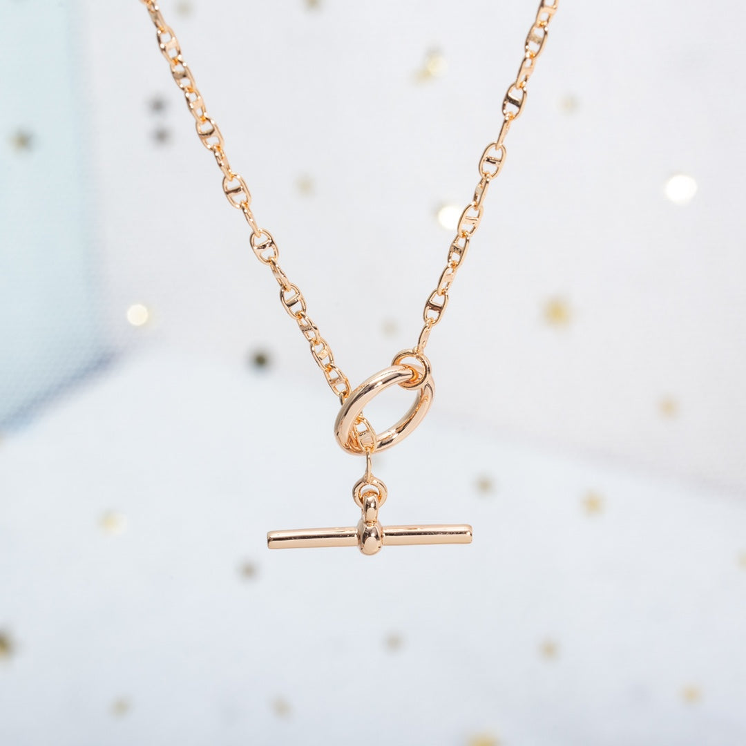 [Dawnora Jewelry]ECHAPPEE NECKLACE PINK GOLD