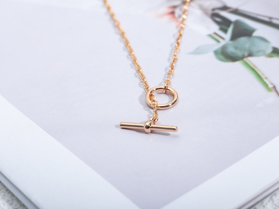 [Dawnora Jewelry]ECHAPPEE NECKLACE PINK GOLD