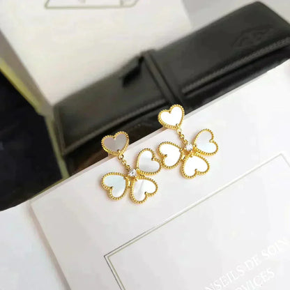 [Dawnora Jewelry]CLOVER SWEET WHITE MOP EARRINGS