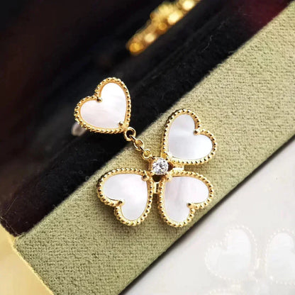 [Dawnora Jewelry]CLOVER SWEET WHITE MOP EARRINGS