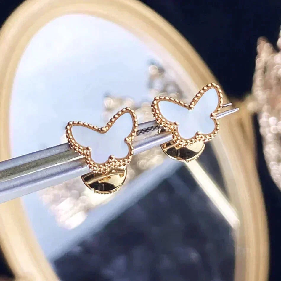 [Dawnora Jewelry]SWEET BUTTERFLY MOP EARSTUDS