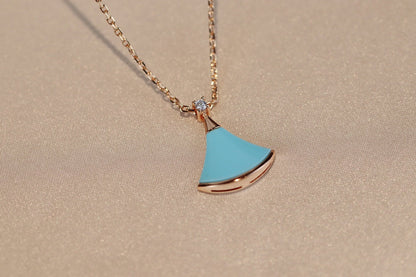 [Dawnora Jewelry]DREAM NECKLACE TURQUOISE PINK GOLD
