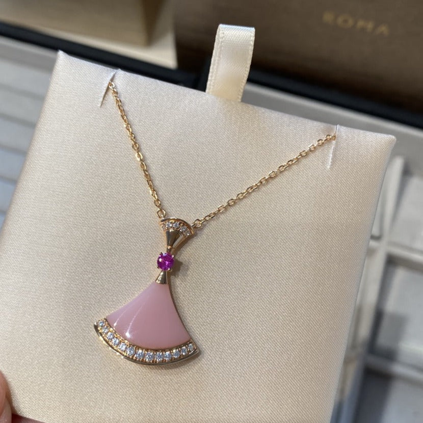 [Dawnora Jewelry]DREAM NECKLACE PINK OPAL