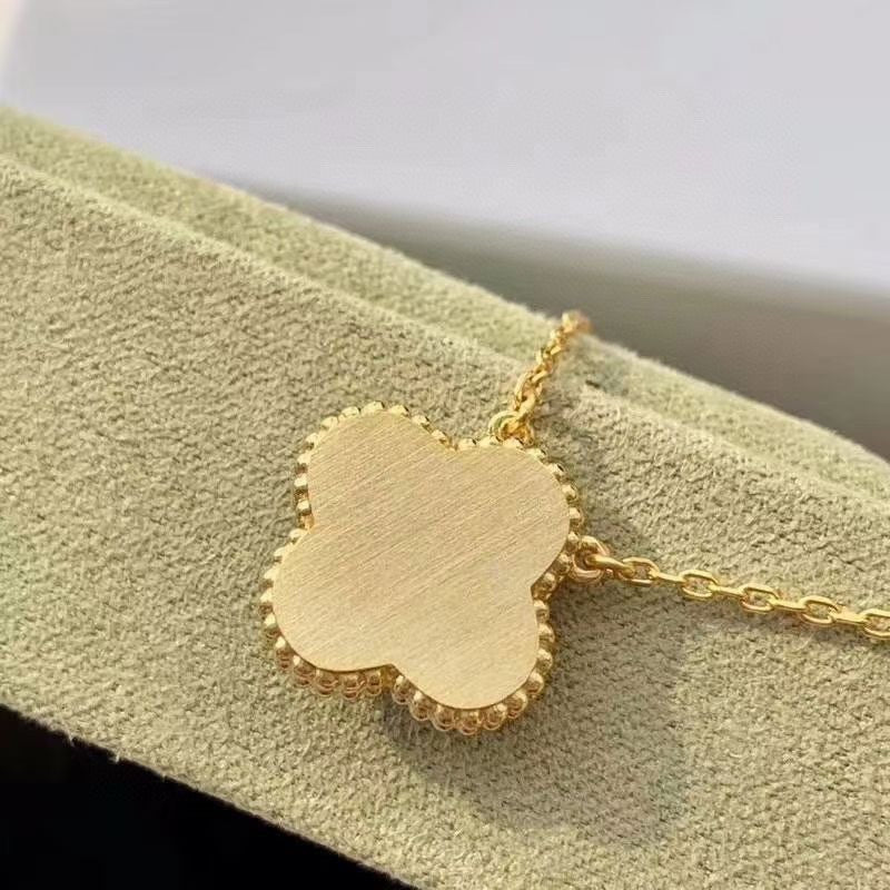 [Dawnora Jewelry]CLOVER 15MM DIAMOND TURQUOISE NECKLACE