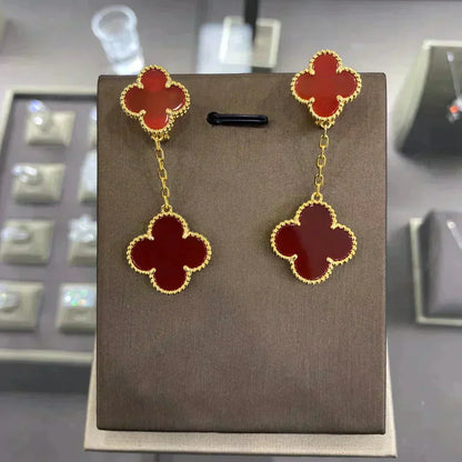 [Dawnora Jewelry]CLOVER 2 MOTIFS  EARRINGS (MULTIPLE CHOICESC