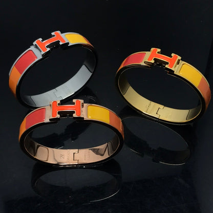 [Dawnora Jewelry]H BRACELET ORANGE RAINBOW CERAMIC