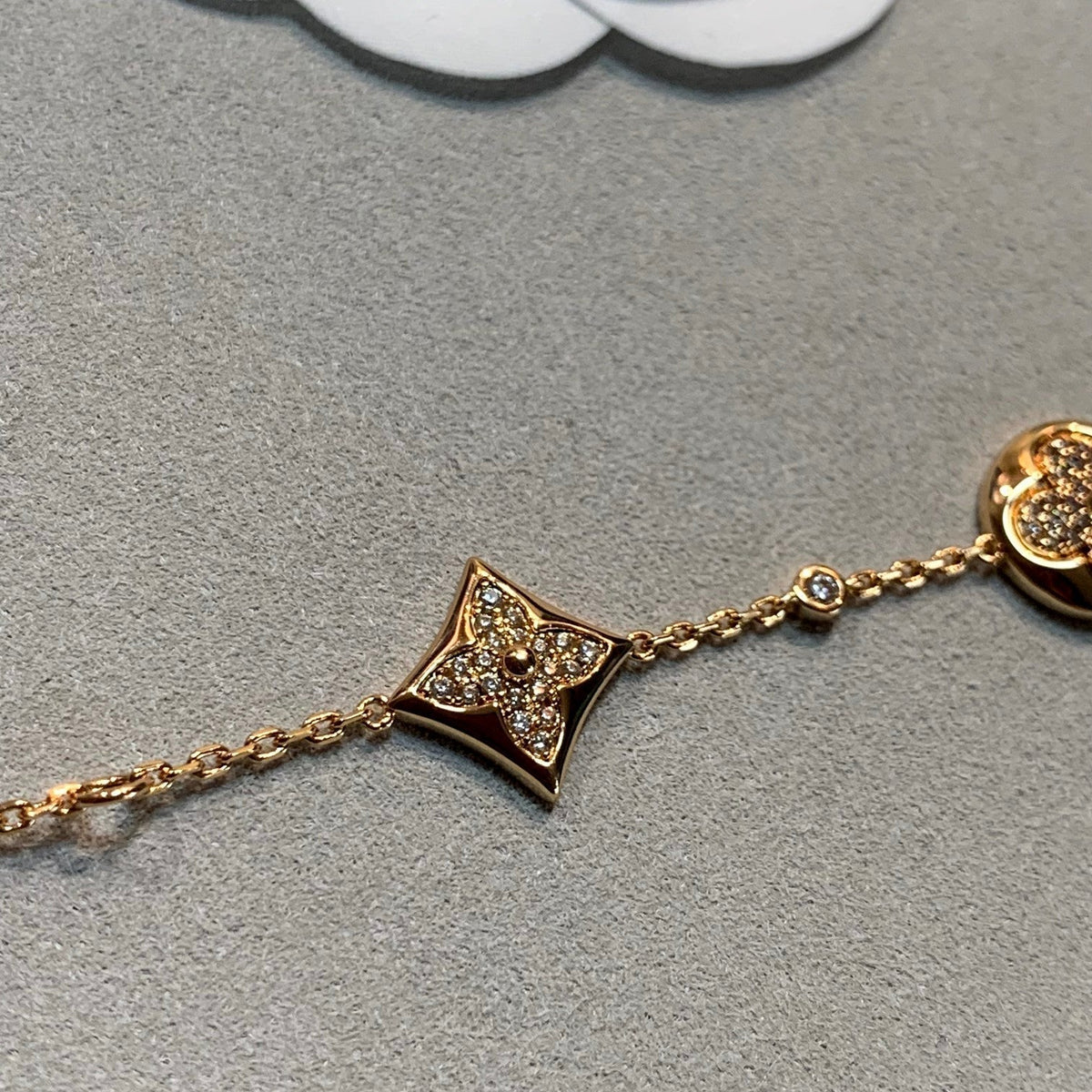 [Dawnora Jewelry]STAR AND SUN 4 MOTIFS GOLD DIAMONDS BRACELET
