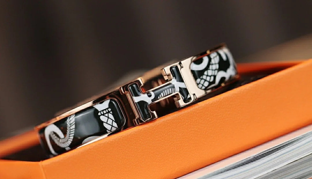 [Dawnora Jewelry]H TARTAN BRACELET 12MM