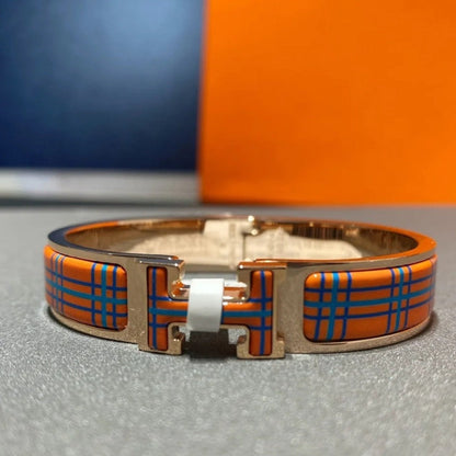 [Dawnora Jewelry]H TARTAN BRACELET 12MM