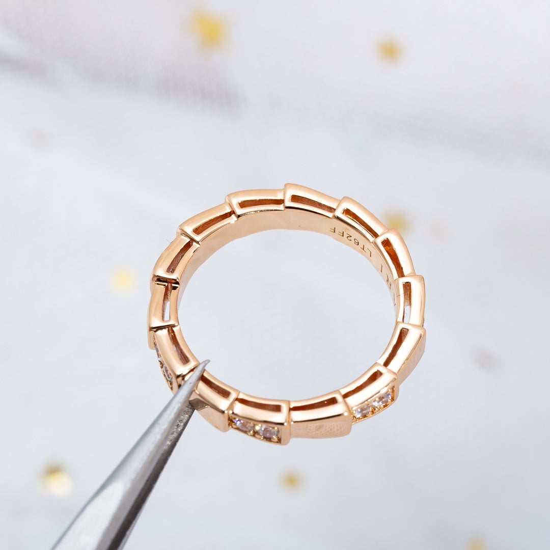 [Dawnora Jewelry]SERPENTI RING PINK GOLD  3MM