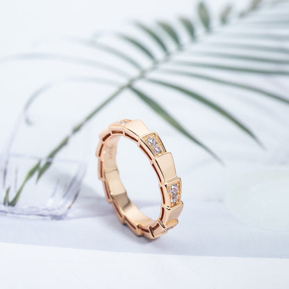 [Dawnora Jewelry]SERPENTI RING PINK GOLD  3MM