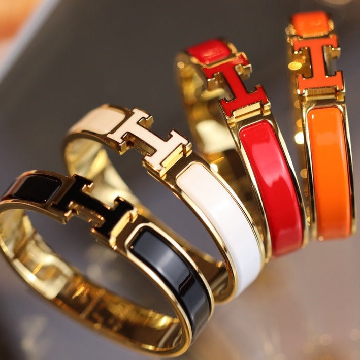 [Dawnora Jewelry]H BRACELET 12MM GOLD
