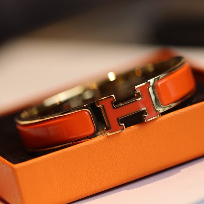 [Dawnora Jewelry]H BRACELET 12MM GOLD