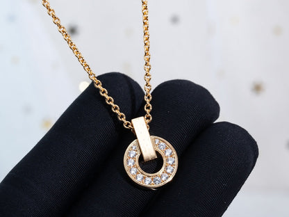 [Dawnora Jewelry]GARI NECKLACE PINK GOLD DIAMOND