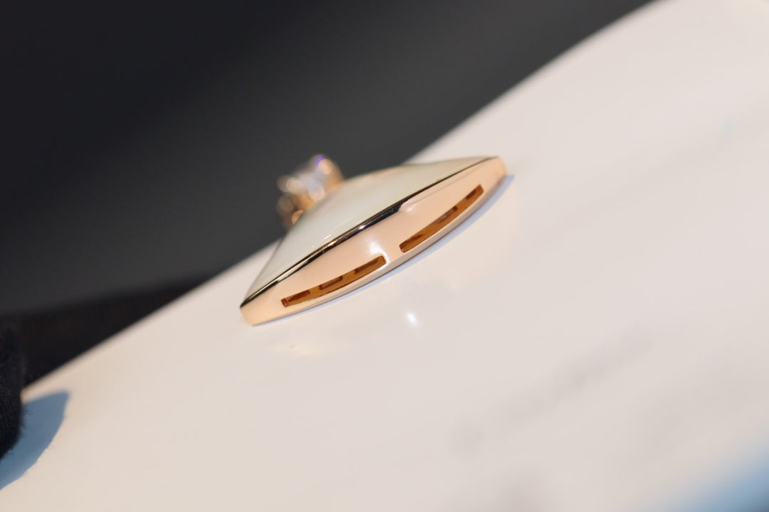 [Dawnora Jewelry]DREAM NECKLACE WHITE MOP PINK GOLD 1 DIAMOND