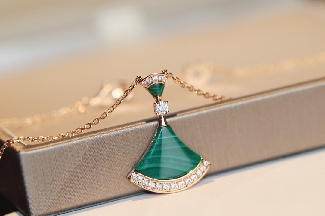 [Dawnora Jewelry]DREAM NECKLACE MALACHITE DIAMOND