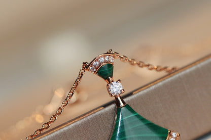 [Dawnora Jewelry]DREAM NECKLACE MALACHITE DIAMOND