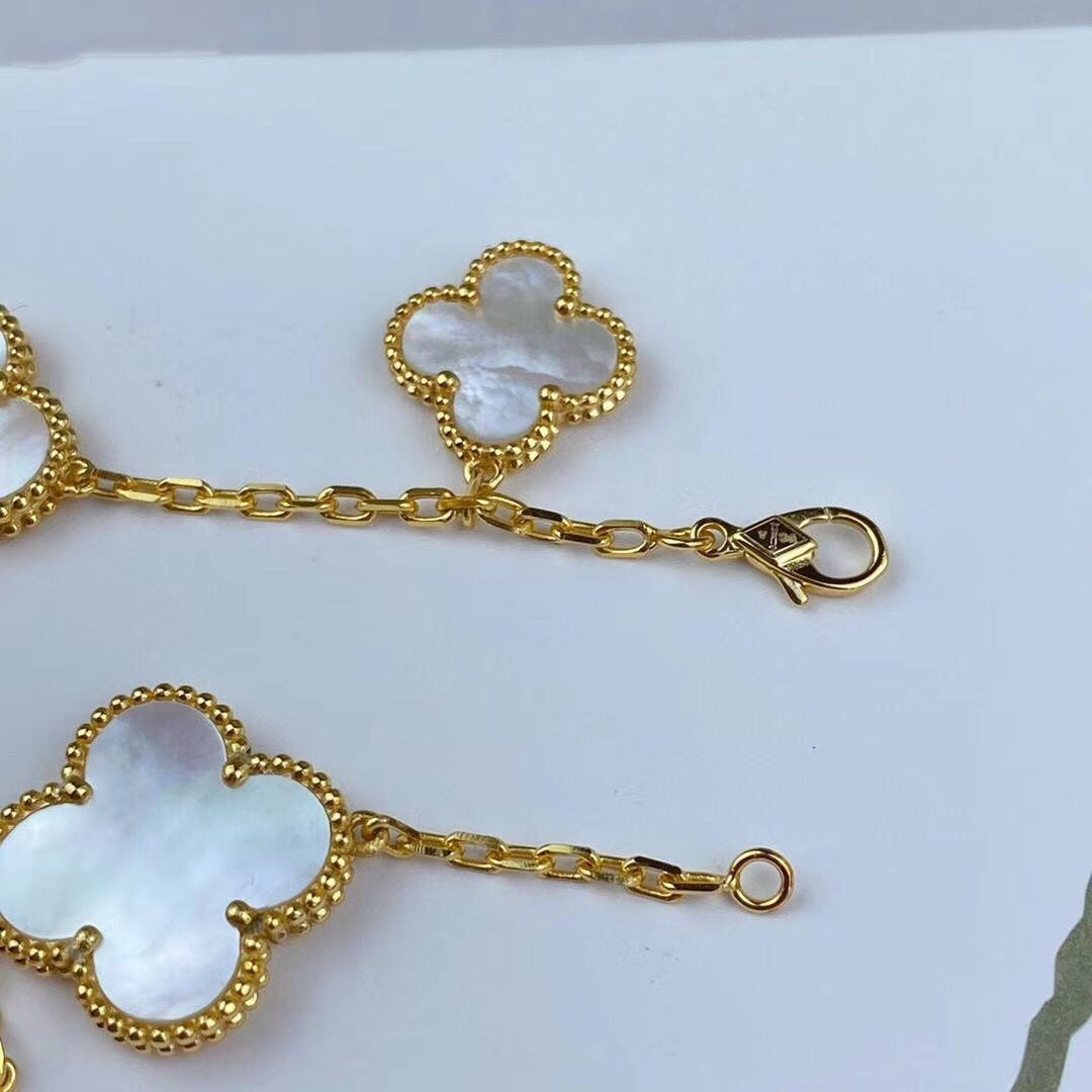 [Dawnora Jewelry]MAGIC CLOVER MOP GOLD BRACELET 5 MOTIFS