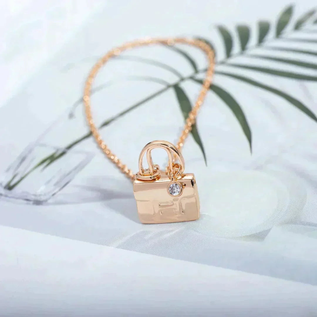 [Dawnora Jewelry]AMULETTE PEDANT ROSE GOLD NECKLACE