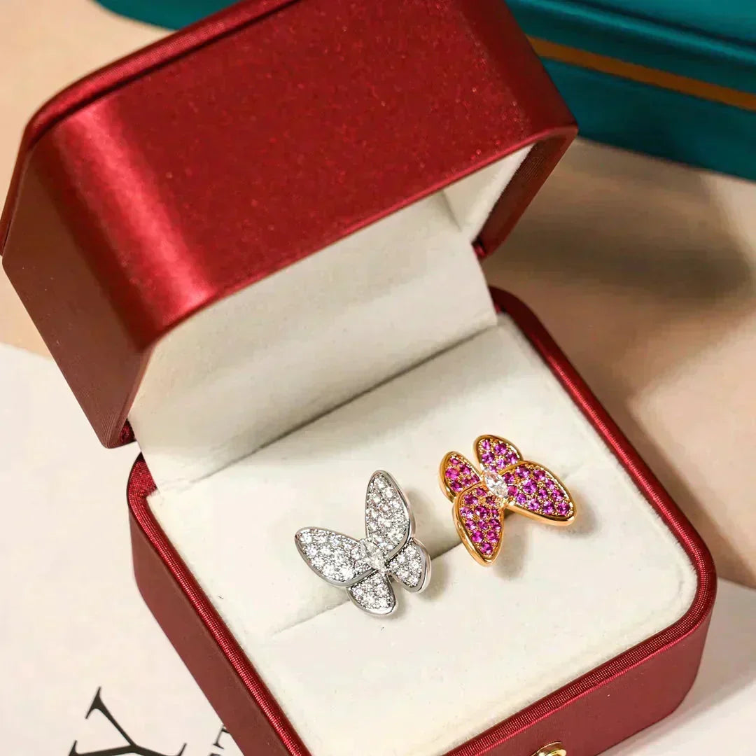 [Dawnora Jewelry]TWIN BUTTERFLY DIAMOND RING