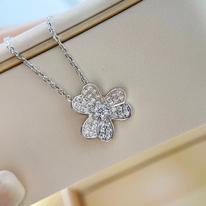 [Dawnora Jewelry]CLOVER DIAMOND NECKLACE SILVER