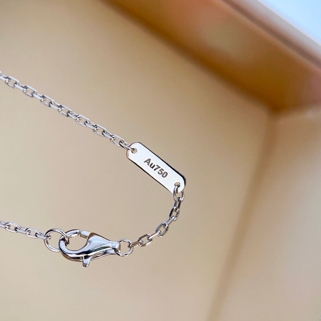 [Dawnora Jewelry]CLOVER DIAMOND NECKLACE SILVER
