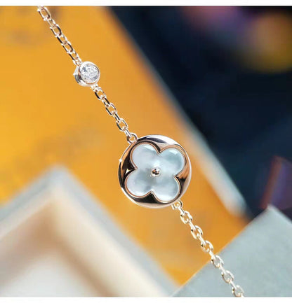 [Dawnora Jewelry]SUN MOP GOLD 1 DIAMOND NECKLACE