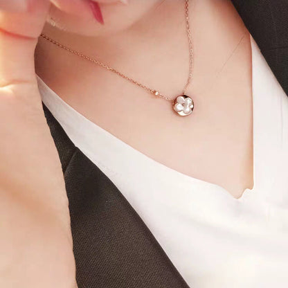 [Dawnora Jewelry]SUN MOP GOLD 1 DIAMOND NECKLACE