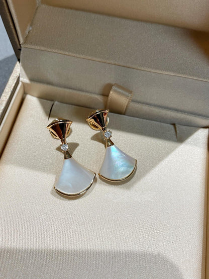 [Dawnora Jewelry]DREAM MOP 1 DIAMOND EARRINGS