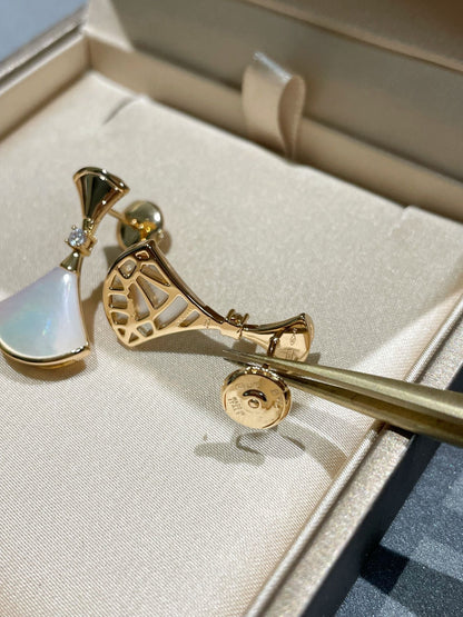 [Dawnora Jewelry]DREAM MOP 1 DIAMOND EARRINGS