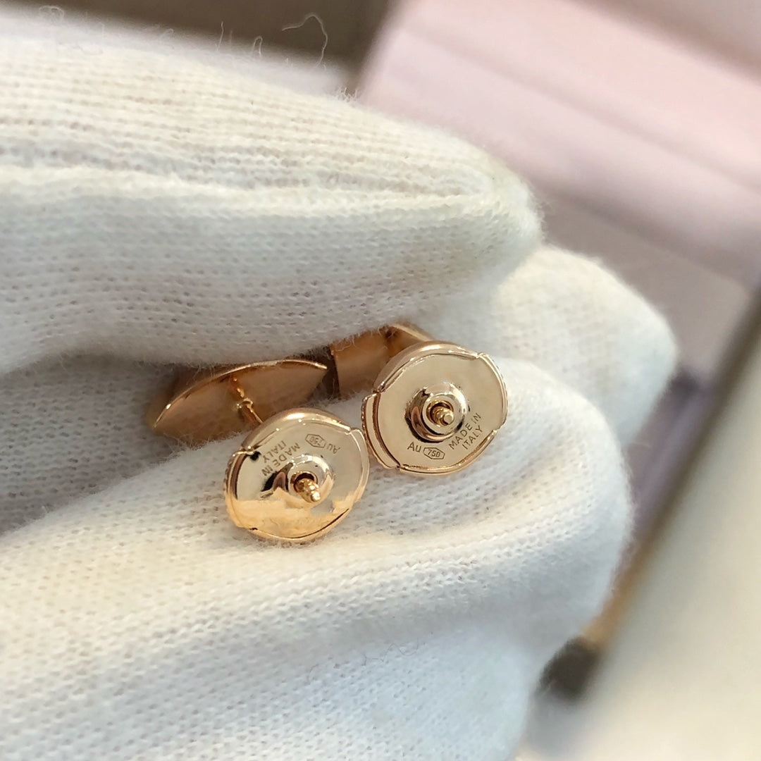 [Dawnora Jewelry]DREAM EARRINGS 3 MOTIFS ONYX MOP PINK GOLD