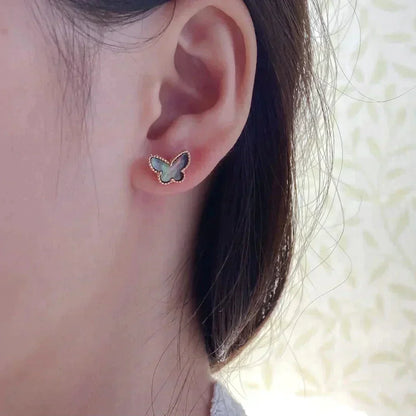[Dawnora Jewelry]BUTTERFLY DARK MOP  EARRINGS