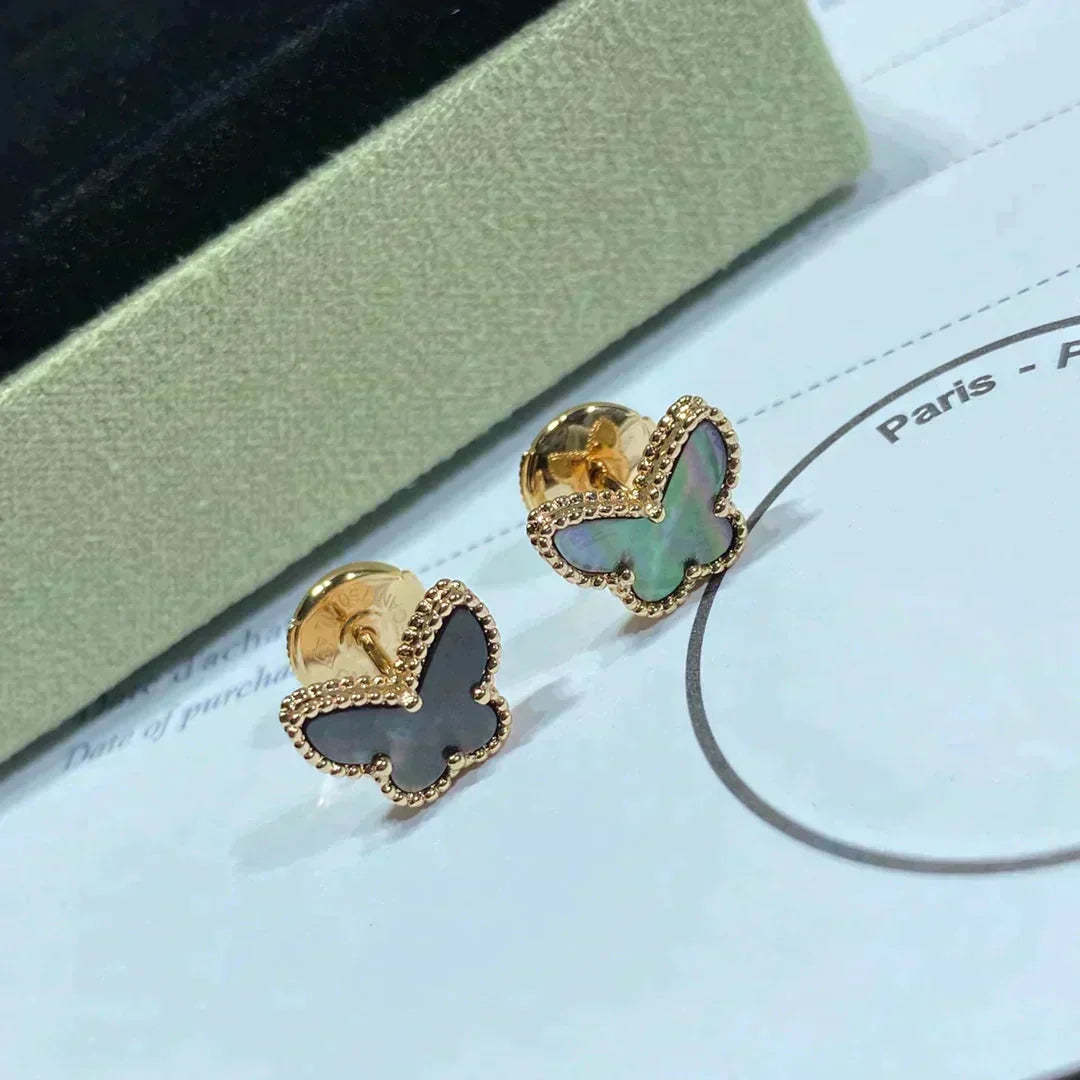 [Dawnora Jewelry]BUTTERFLY DARK MOP  EARRINGS