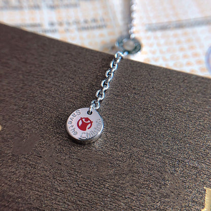 [Dawnora Jewelry]ZERO 1 BLACK CERAMIC SILVER NECKLACE
