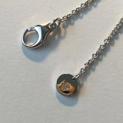 [Dawnora Jewelry]ZERO 1 BLACK CERAMIC SILVER NECKLACE