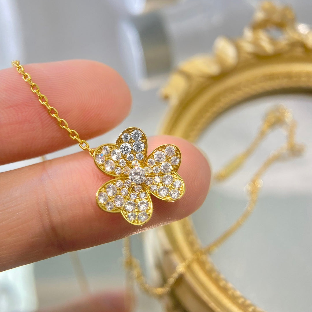 [Dawnora Jewelry]FLOWER DIAMOND NECKLACE