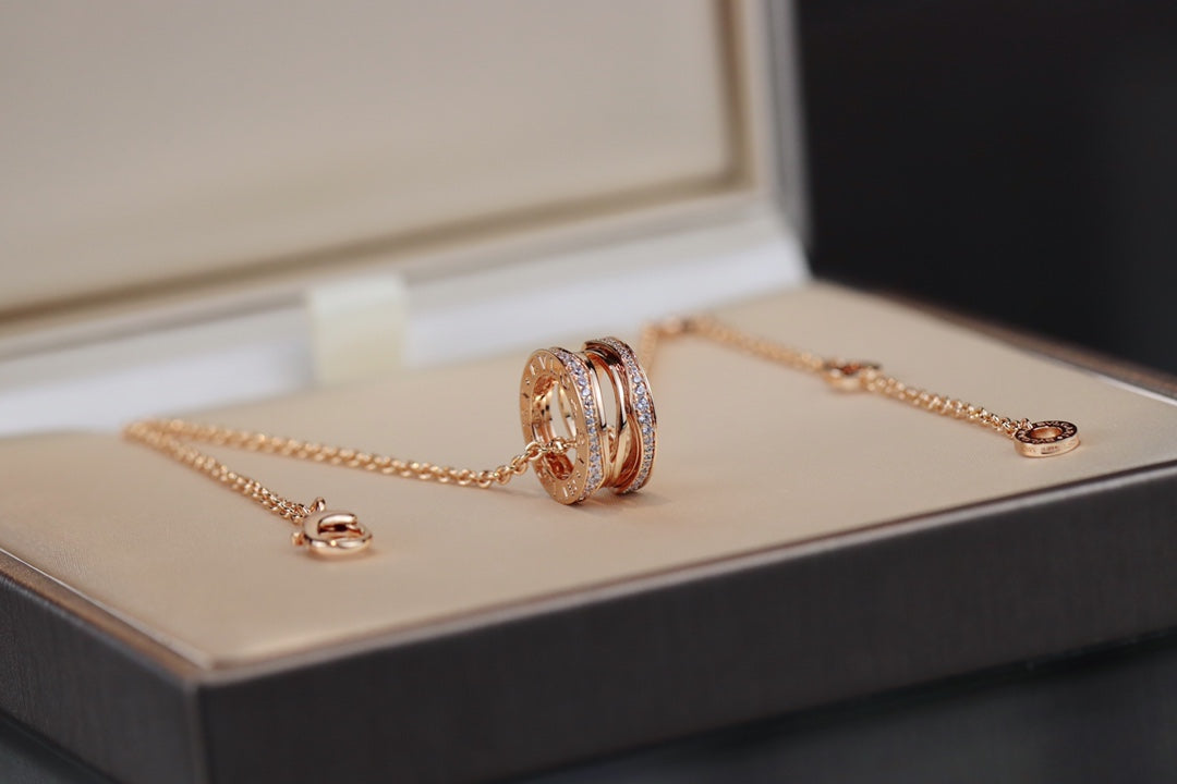 [Dawnora Jewelry]ZERO 1 PINK GOLD NECKLACE