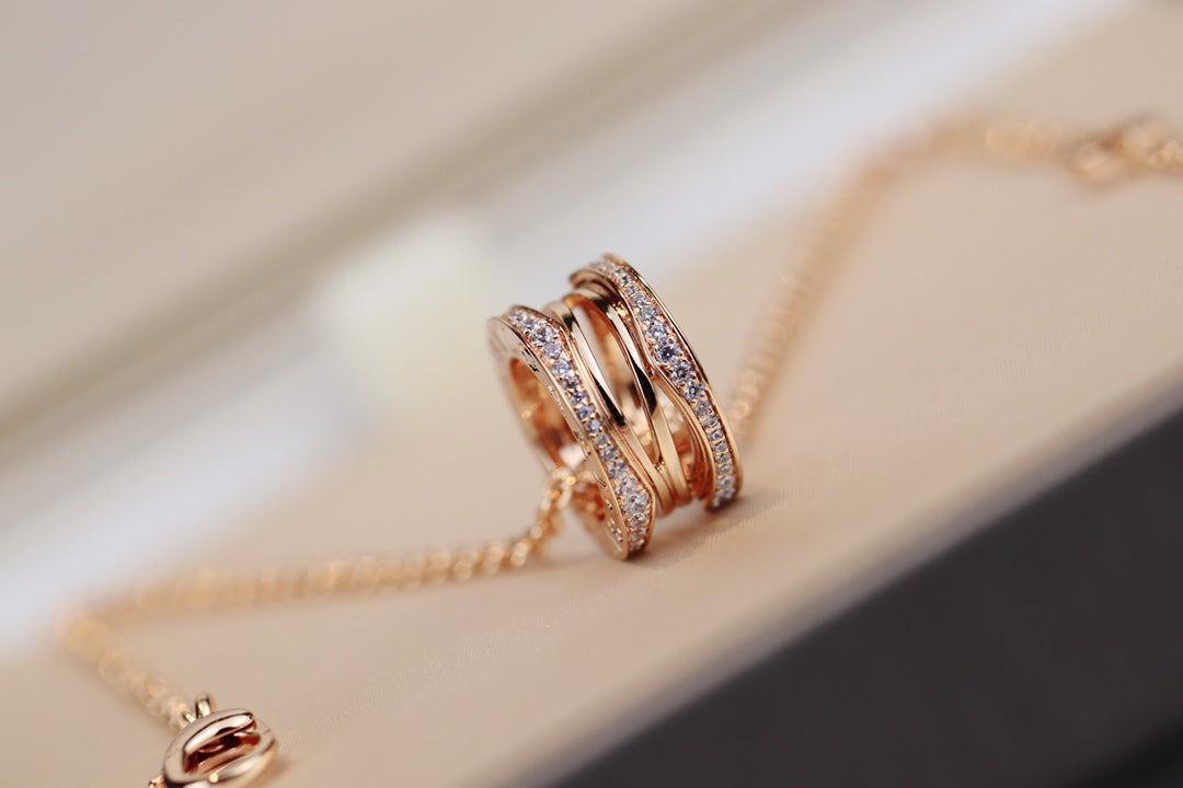 [Dawnora Jewelry]ZERO 1 PINK GOLD NECKLACE