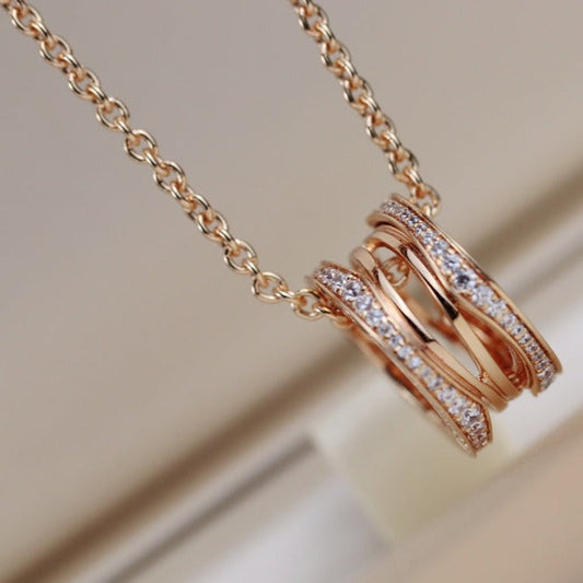 [Dawnora Jewelry]ZERO 1 PINK GOLD NECKLACE