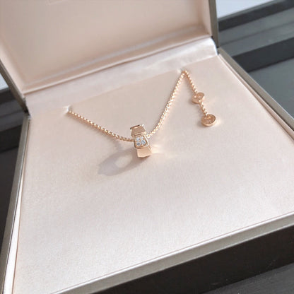 [Dawnora Jewelry]SERPENTI PEDANT DIAMOND PINK GOLD NECKLACE